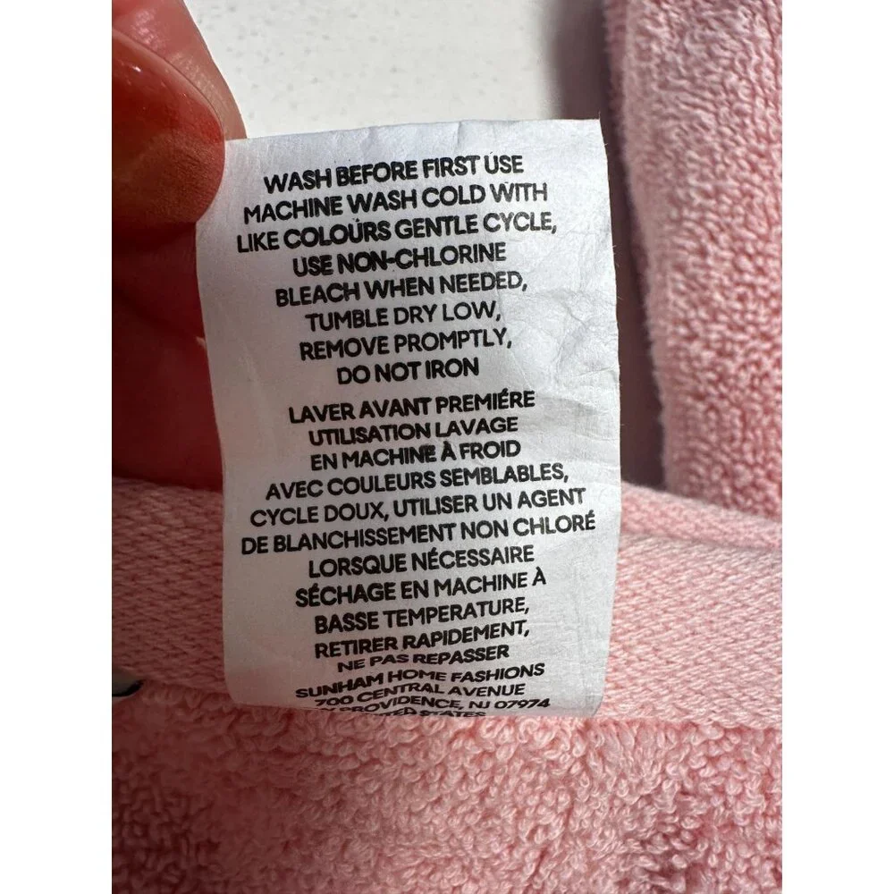 NWT LACOSTE Light PINK Cotton Bath Towels 30